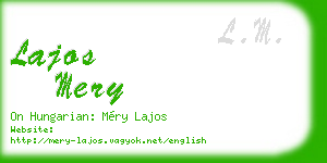 lajos mery business card